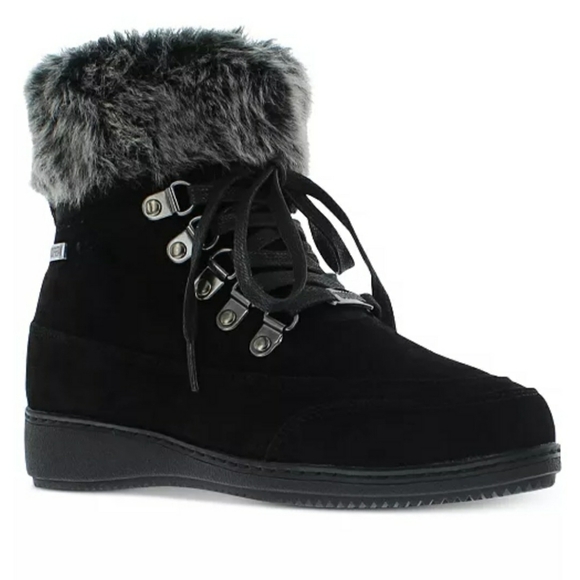 Khombu Shoes - Khombu Francie Boots Faux Fur Trim Black